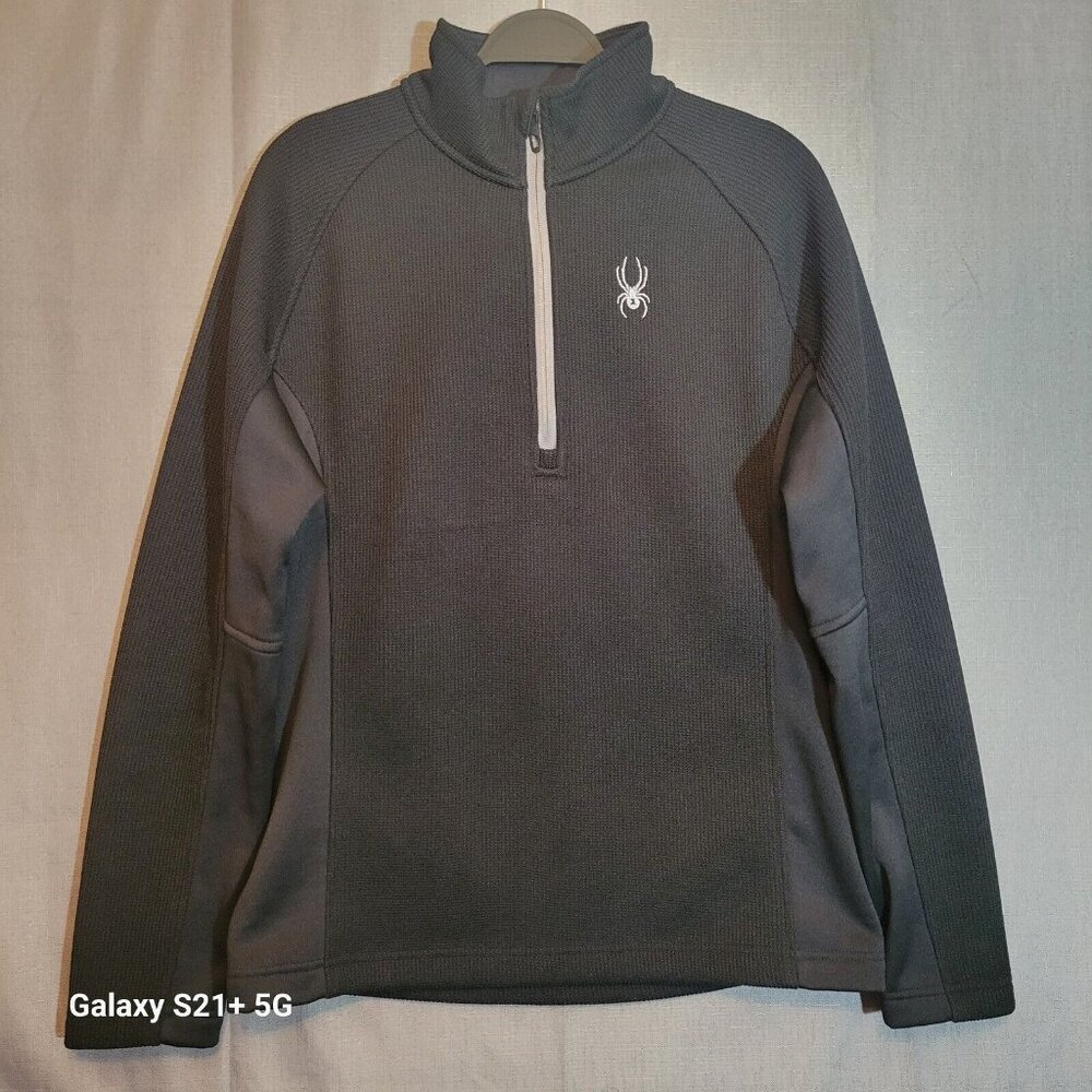 Spyder Mens Outbound Half  Zip Jacket Sweater Black Size Medium Pullover Snow